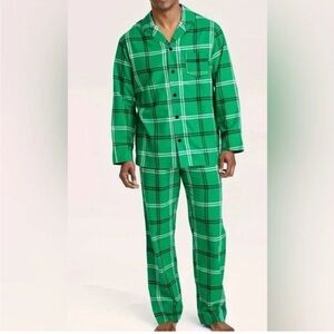 Wondershop Men's Green Plaid Pajama Set | L